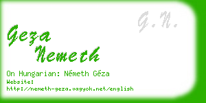 geza nemeth business card